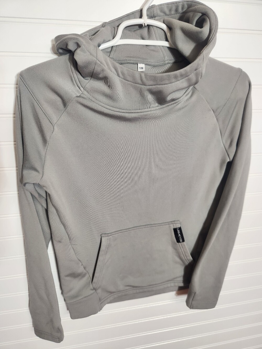 Legacy 20 boys medium hoodie Light Grey Cowl Neck